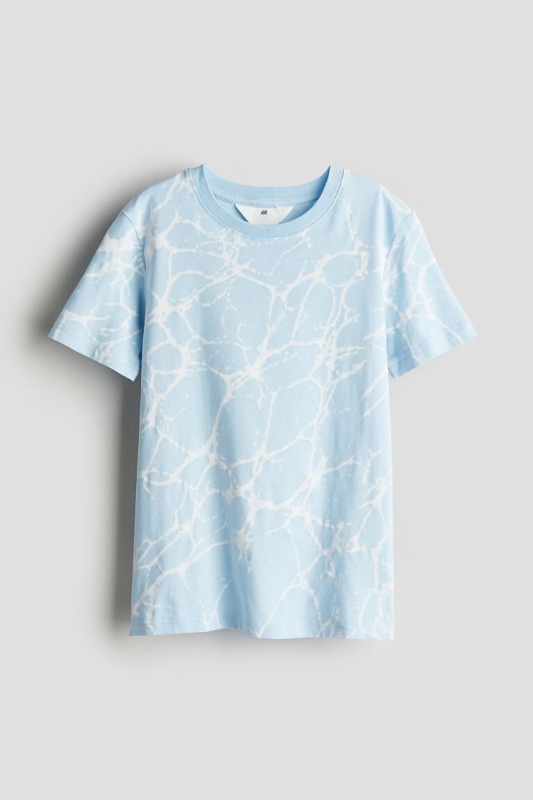 

Хлопковая футболка с принтом H&M, синий