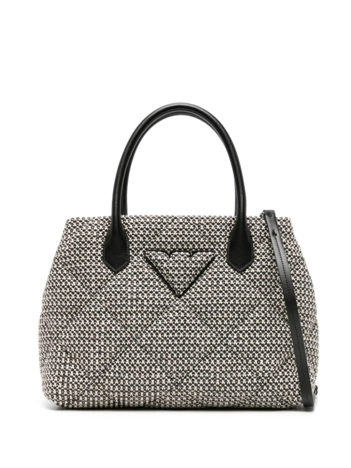 

Emporio Armani плетеная сумка-тоут, черный