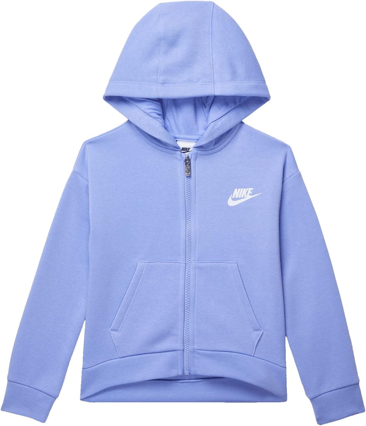 

Худи Nike Club Fleece Hi Low Full Zip Hoodie, цвет Light Thistle