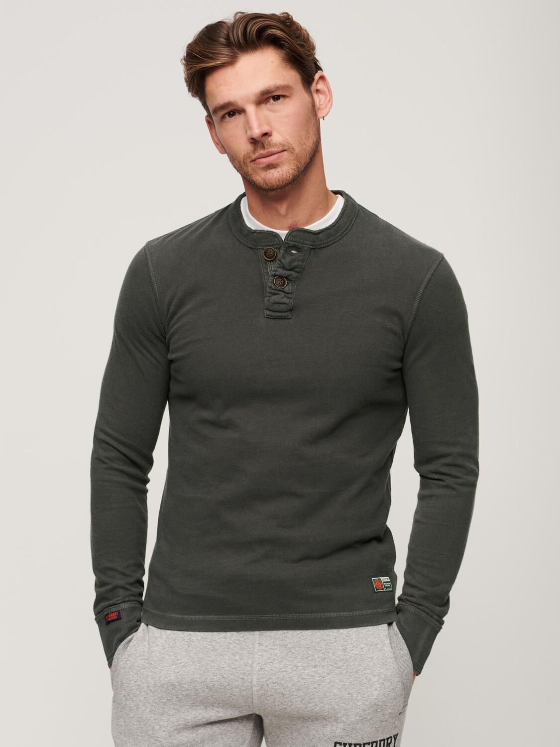

Винтажный топ Athletic Chariot с круглым вырезом Superdry, мытый черный