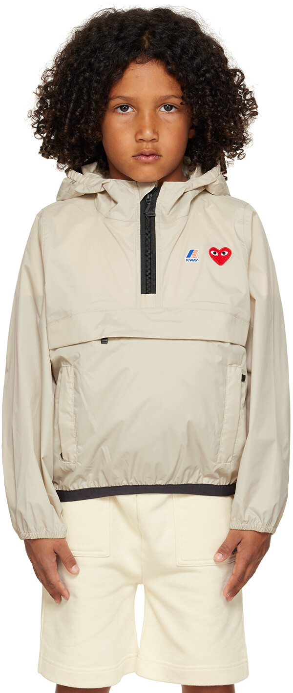 

Детская бежевая куртка K-Way Edition Leon Comme des Garçons