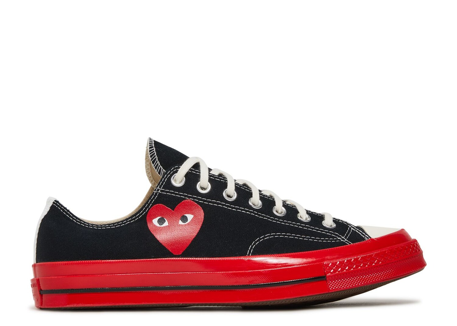 Кроссовки Converse Comme Des Garçons Play X Chuck 70 Low 'Black Red', черный кроссовки converse comme des garçons play x chuck 70 low top multi heart коричневый