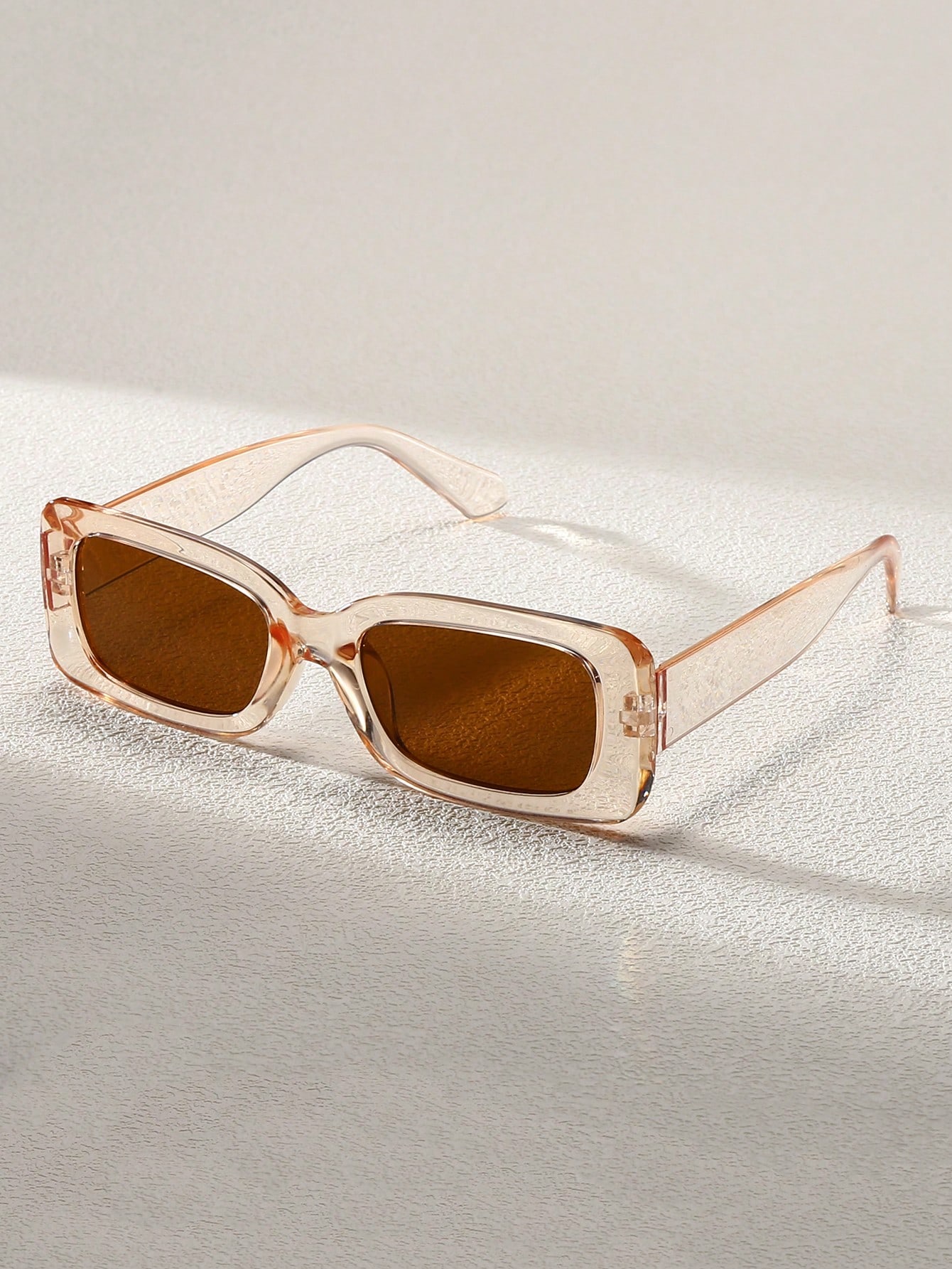 1 шт. модные солнцезащитные очки унисекс в квадратной оправе с большой оправой Y2K индивидуальные летние пляжные солнцезащитные очки, коричневый
