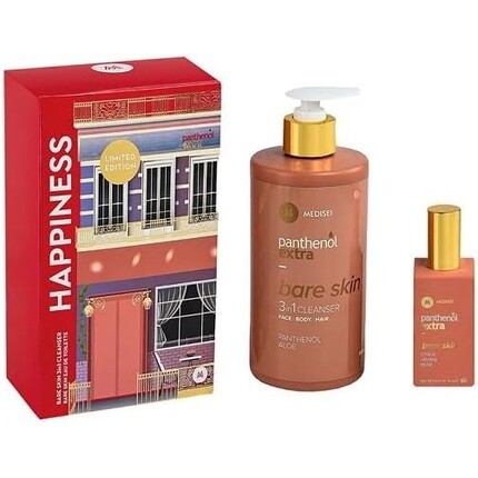 

Panthenol Extra Happiness Promo Bare Skin очищающее средство 3 в 1 500 мл и туалетная вода 50 мл, Fotopharmacy