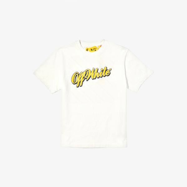 

Футболка из хлопкового трикотажа с бейсбольным фирменным принтом 4–12 лет Off-White, белый