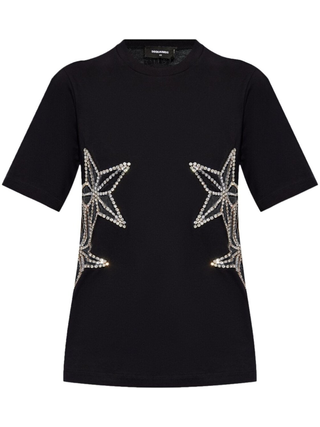 

Футболка с кристаллами Dsquared2, черный