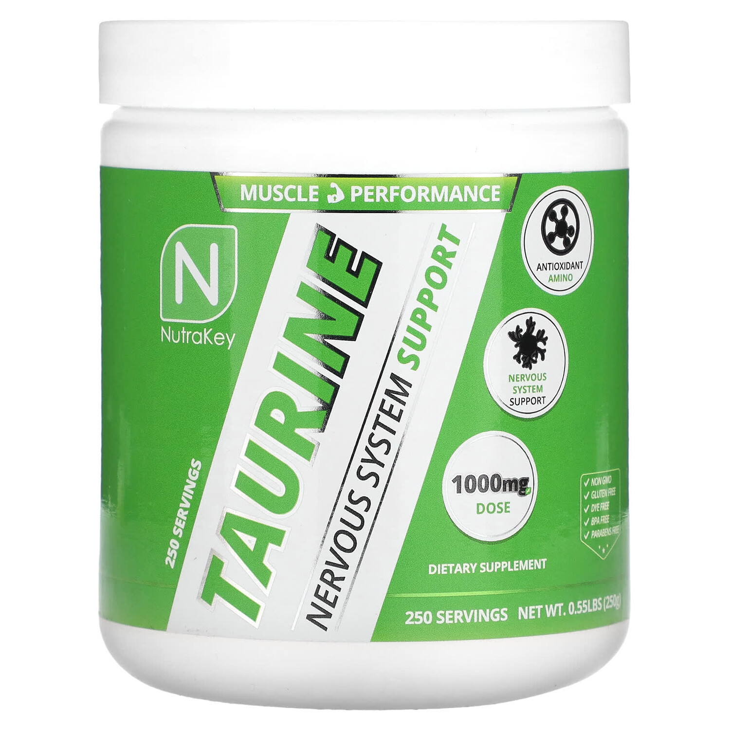 

Таурин, 250 г (0,55 фунта), Nutrakey