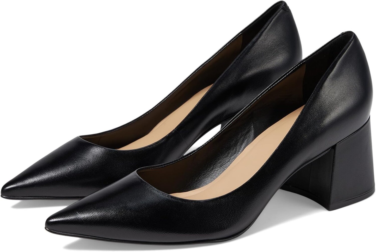 

Туфли Dawn Block Heel Pump Massimo Matteo, черная кожа, Черный