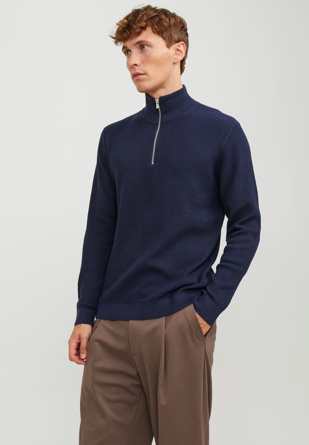 

Свитер JPRBLAARTHUR HALF ZIP Jack & Jones, темно-синий морской