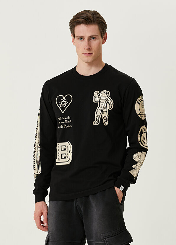 

Черная футболка с длинным рукавом с логотипом Billionaire Boys Club, Черный