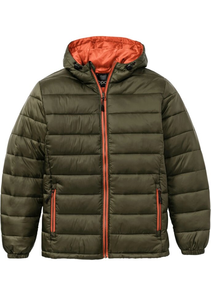 

Стеганая куртка с капюшоном Bpc Bonprix Collection, зеленый