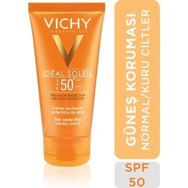 

Vichy Ideal Soleil Spf50+ Бархатистый солнцезащитный крем 50 m
