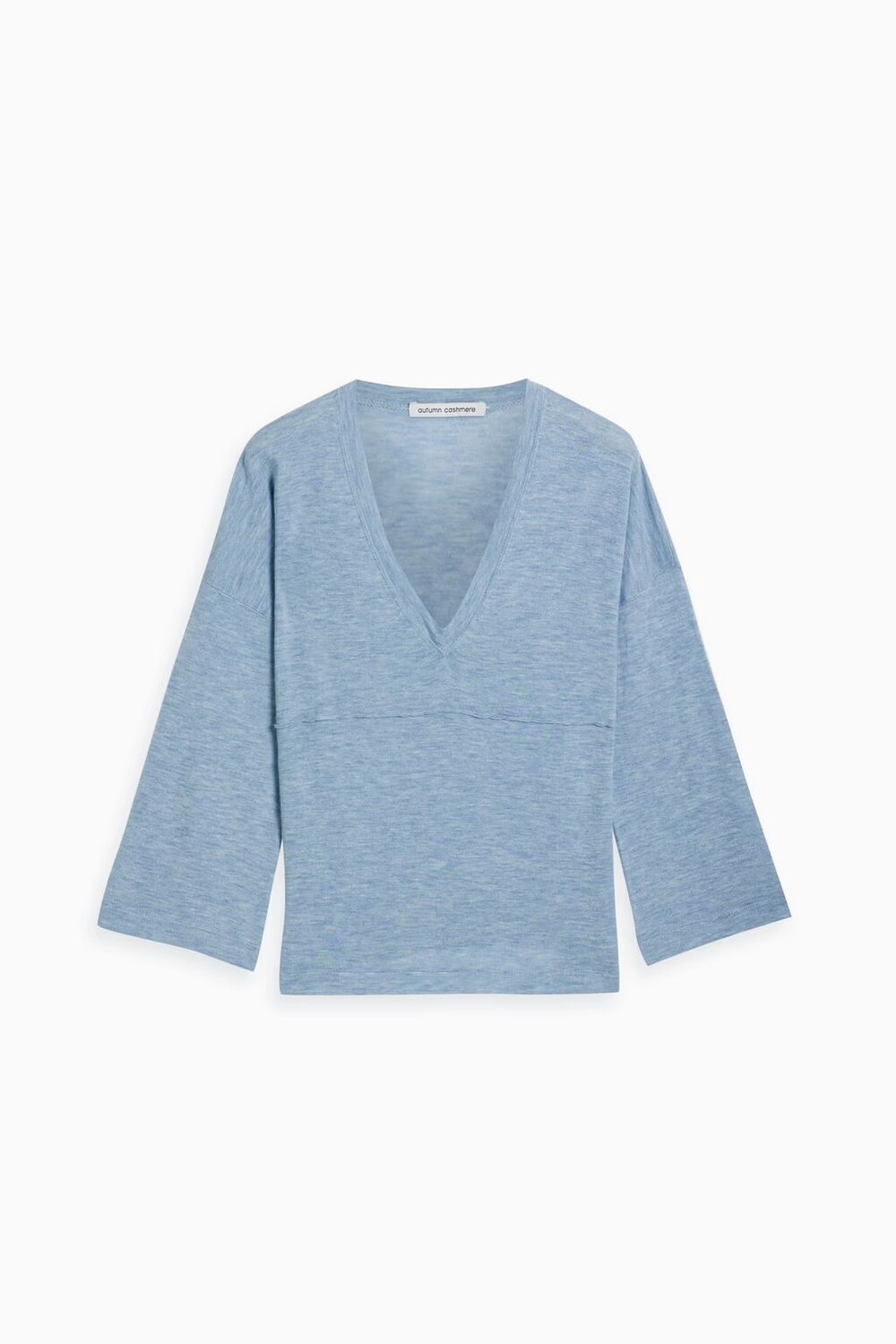 

Меланжевый топ из кашемира Autumn Cashmere, светло-синий