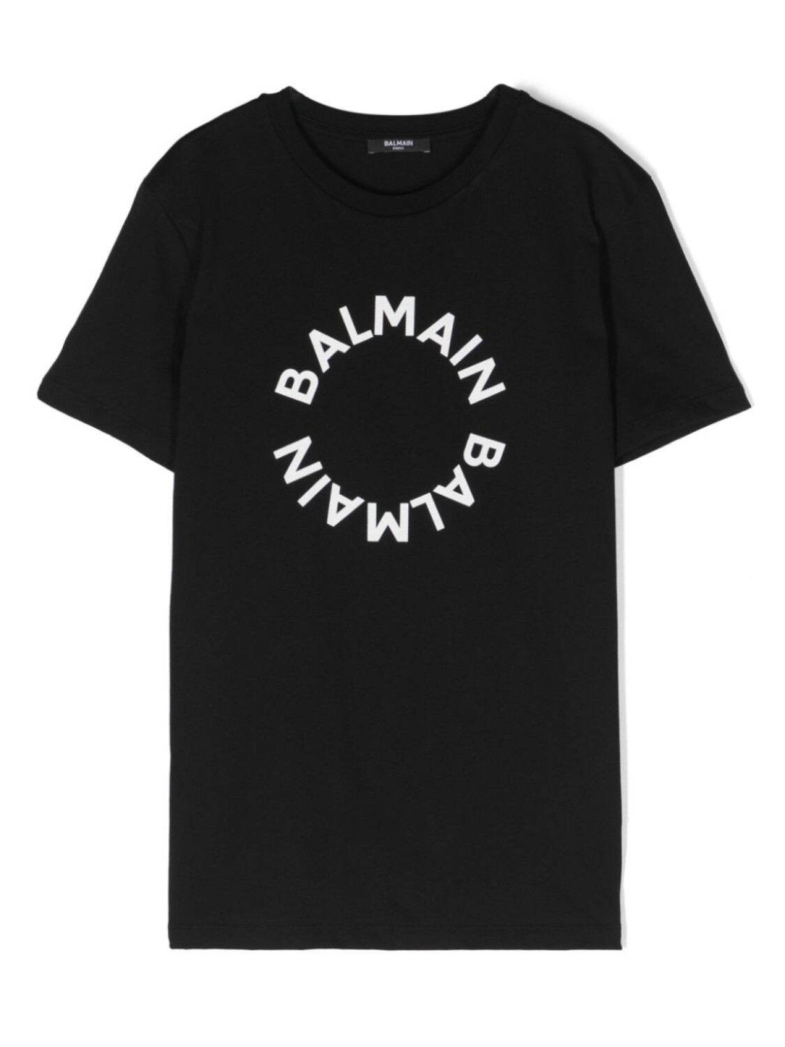 

Хлопковая футболка с логотипом Balmain Kids, черный