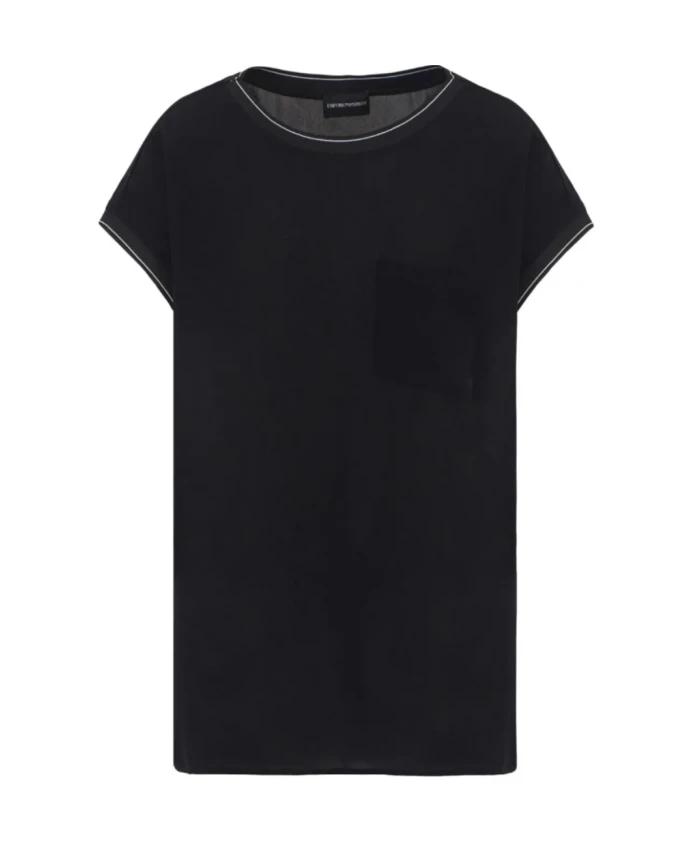 

Блузка из вискозной ткани Emporio Armani, черный