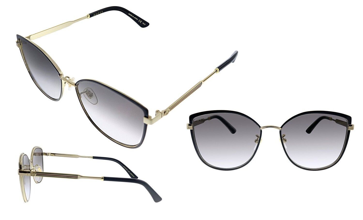 

Солнцезащитные очки Gucci GG 0589SK 001 «кошачий глаз», цвет N/A