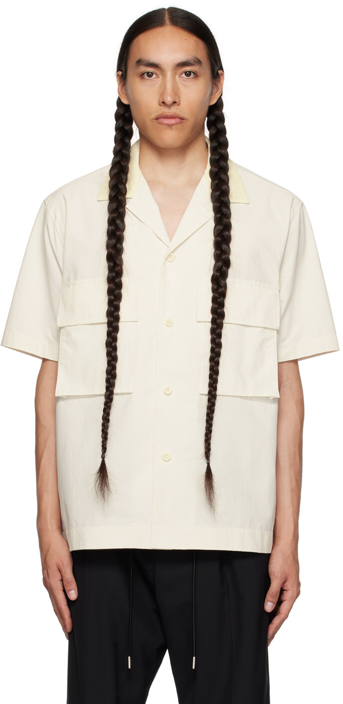 

sacai Белая матовая рубашка