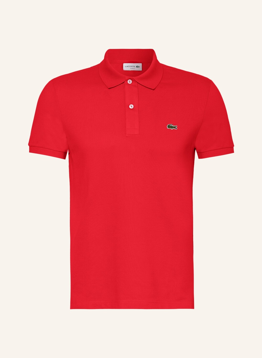 

Рубашка поло LACOSTE Piqué Slim Fit, красный