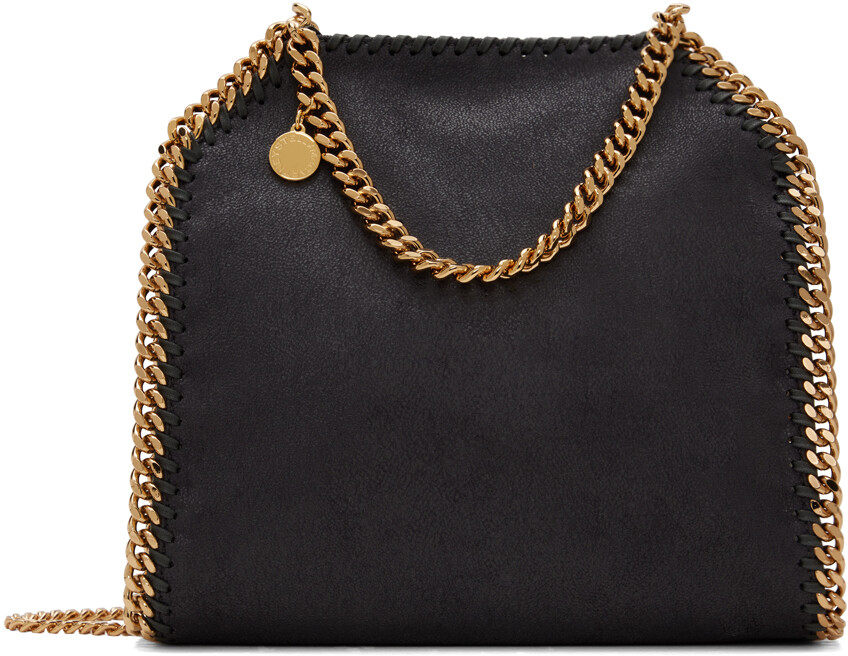 

Черная мини-тоут Falabella Stella Mccartney, цвет Slate