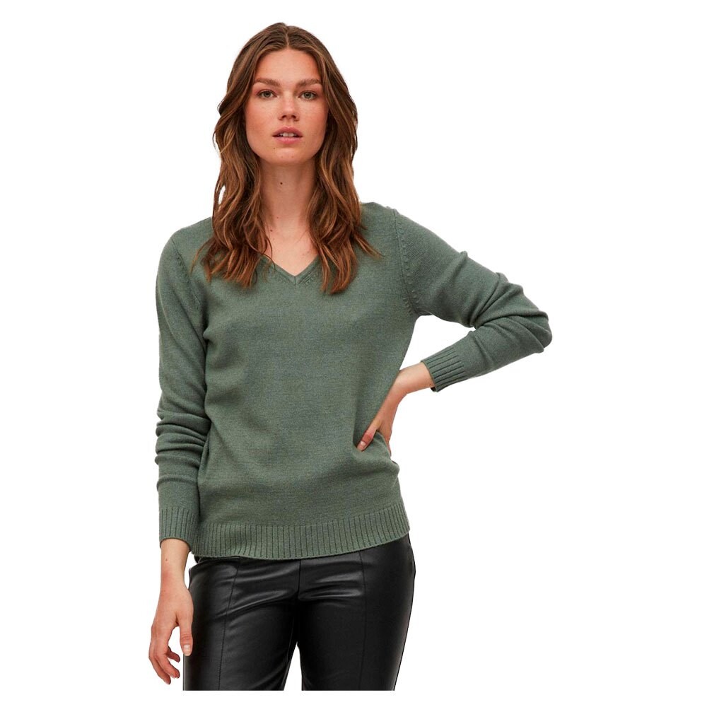 

Свитер Vila Ril V Neck, зеленый