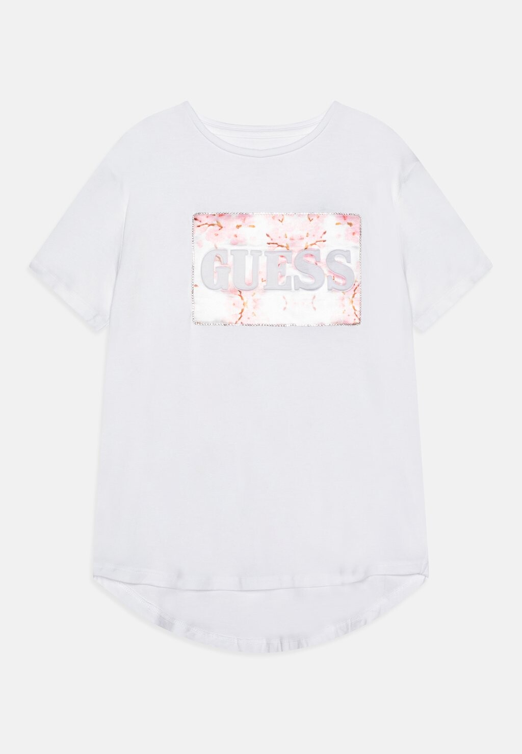 

Футболка с принтом Junior High Low Guess, цвет pure white
