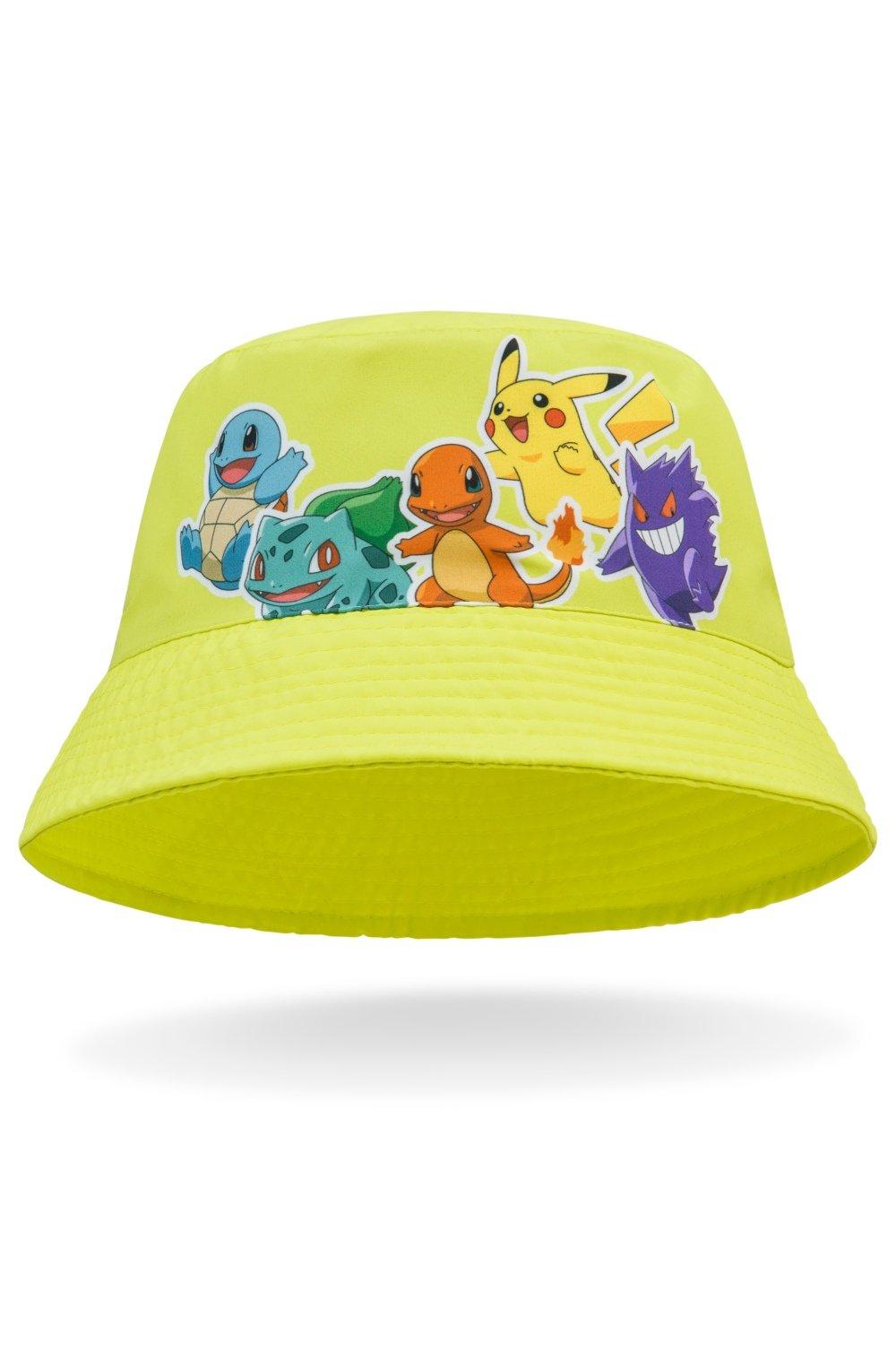 Панама-шляпа Pokemon, мультиколор двусторонняя детская зимняя шапка для девочек панама из искусственной кожи для детей кепка для мальчиков аксессуары двусторонние детски
