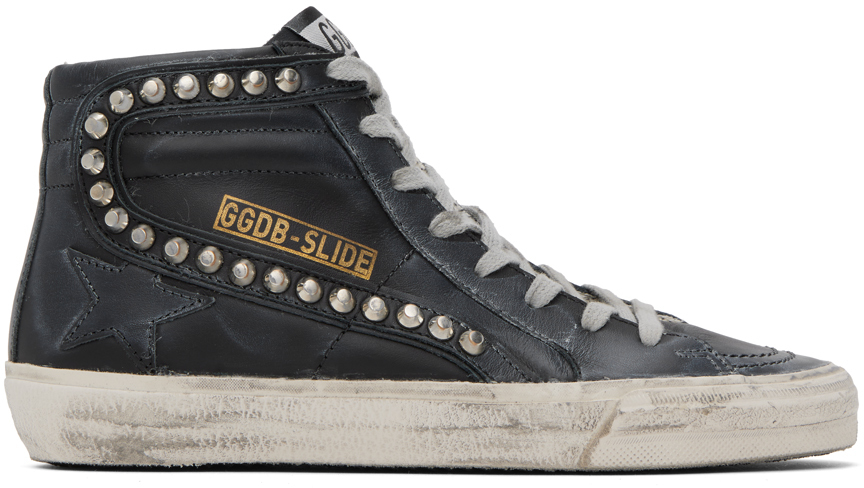 

Черные классические кроссовки Slide Golden Goose