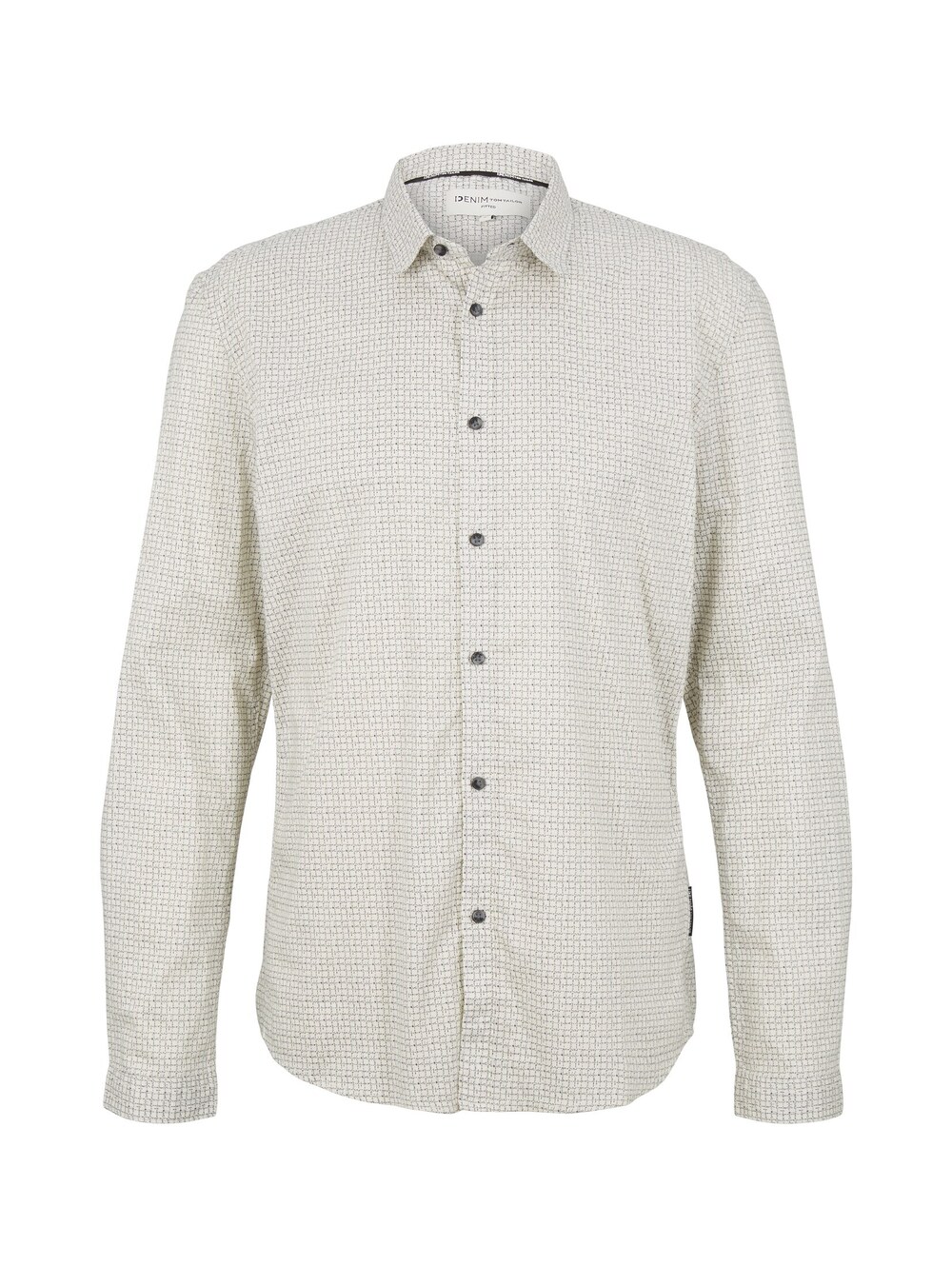 Рубашка узкого кроя на пуговицах TOM TAILOR DENIM, бежевый свитшот tom tailor размер xl бежевый