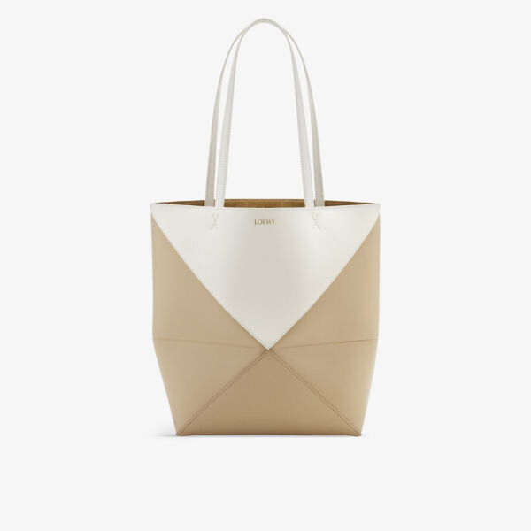

Кожаная большая сумка puzzle fold среднего размера Loewe, белый