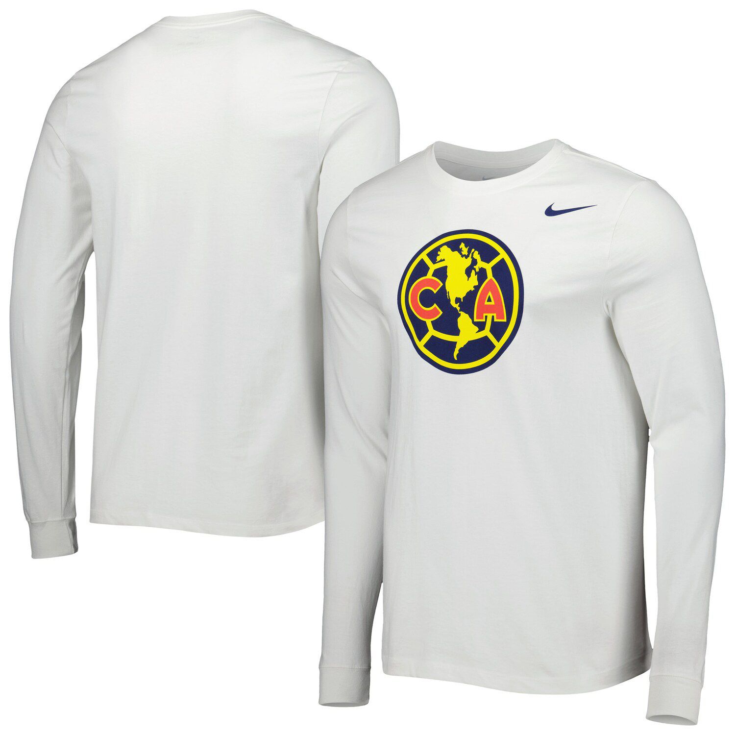 Мужская белая футболка с длинным рукавом Club America Core Nike