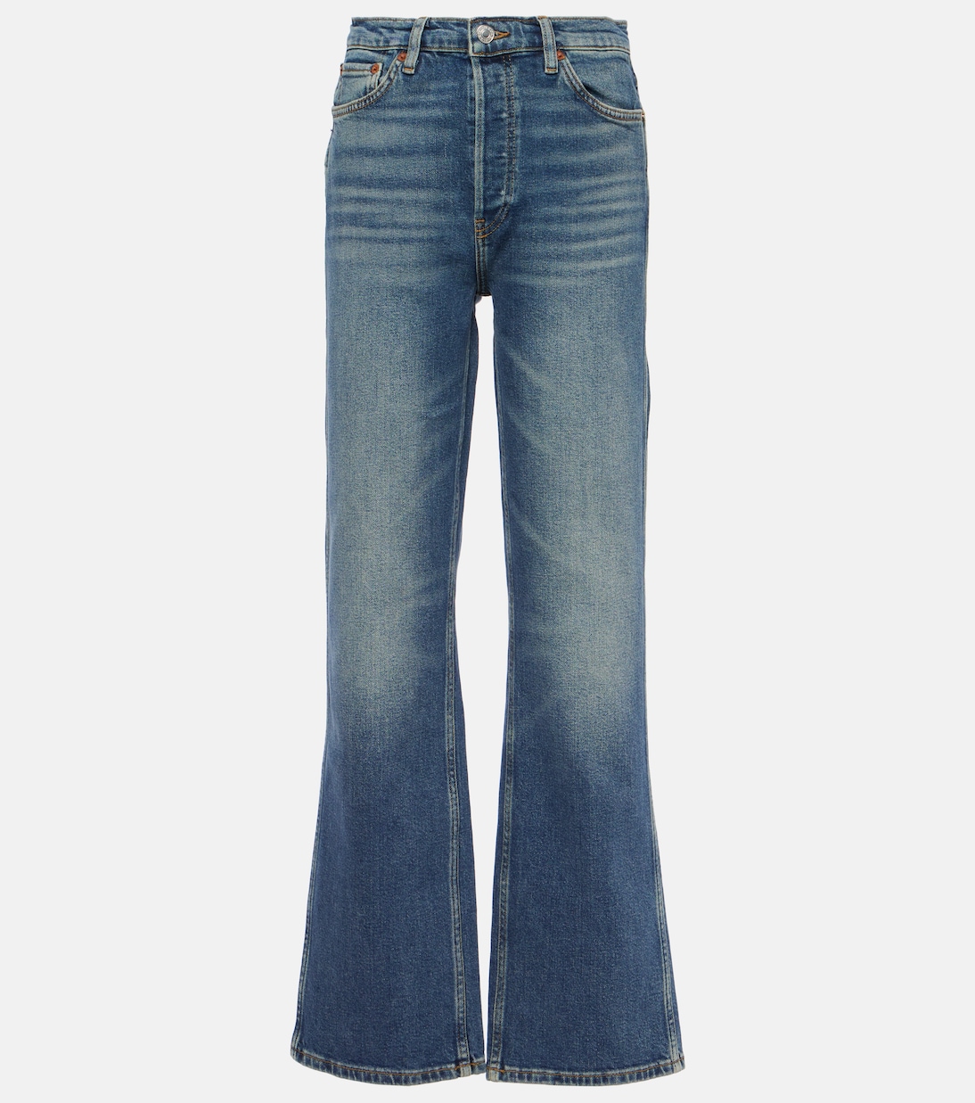 Прямые джинсы 90-х годов с высокой посадкой Re/Done, синий re pa накладка transparent для meizu u20 с принтом синий мрамор