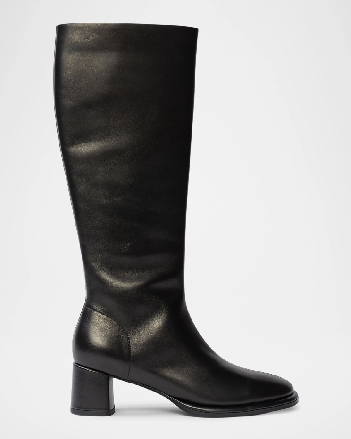 

Кожаные сапоги до колена Sita Black Suede Studio, цвет Black Baby Calf Leather