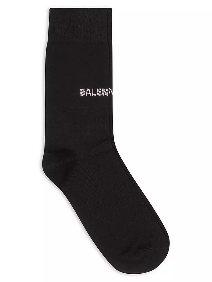 

Носки со стразами Balenciaga, цвет black silver