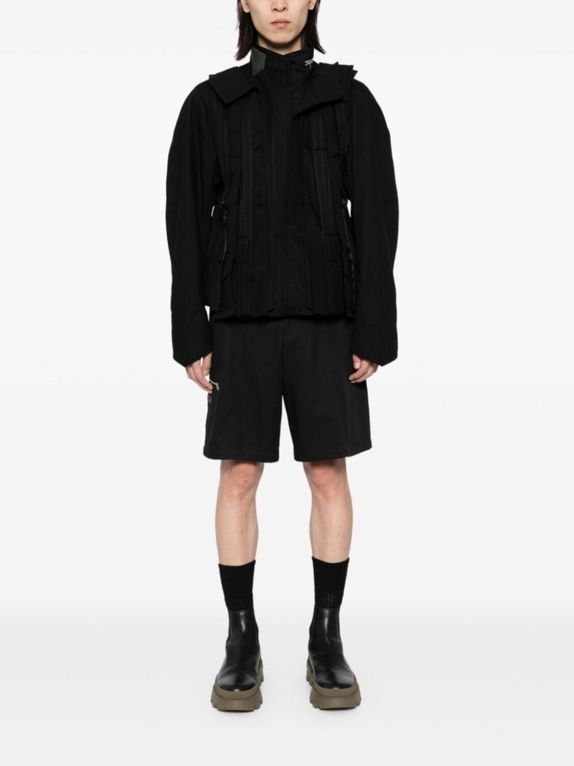 

Sacai многослойная куртка, черный