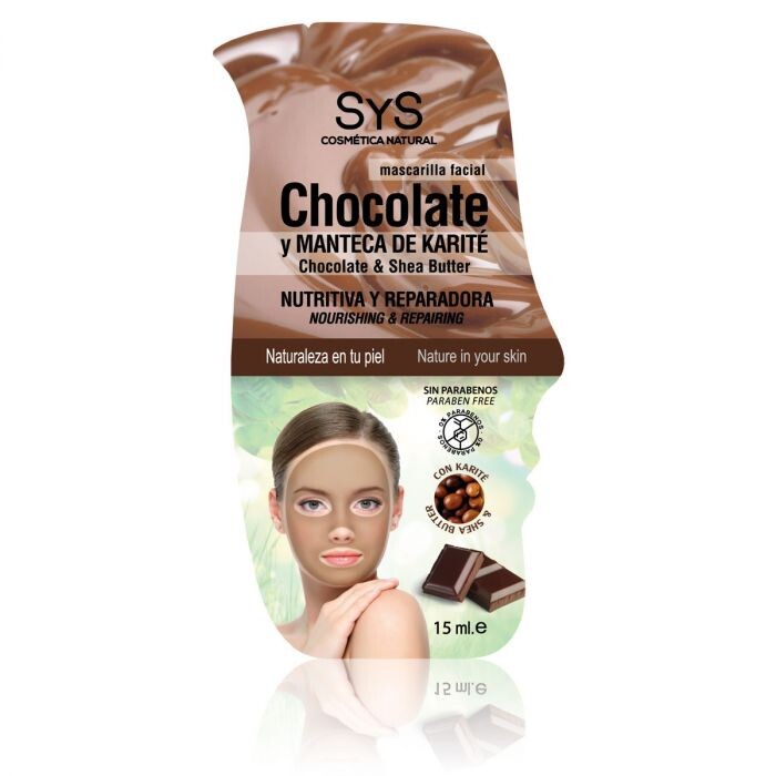 

Маска для лица Mascarilla Facial Chocolate y Manteca de Karité Sys Cosmética Natural Y Aromas, 15 ml