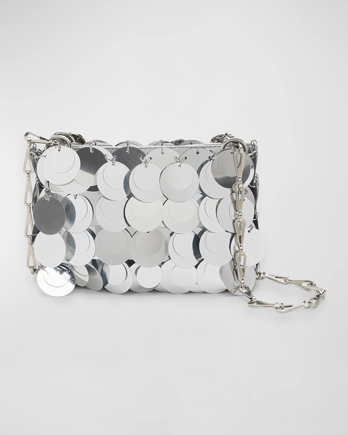 

Сумка через плечо с блестками Nano Sparkle Rabanne, цвет Silver