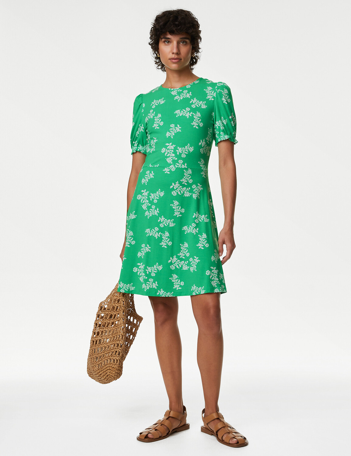 

Мини-платье с принтом из джерси Marks & Spencer