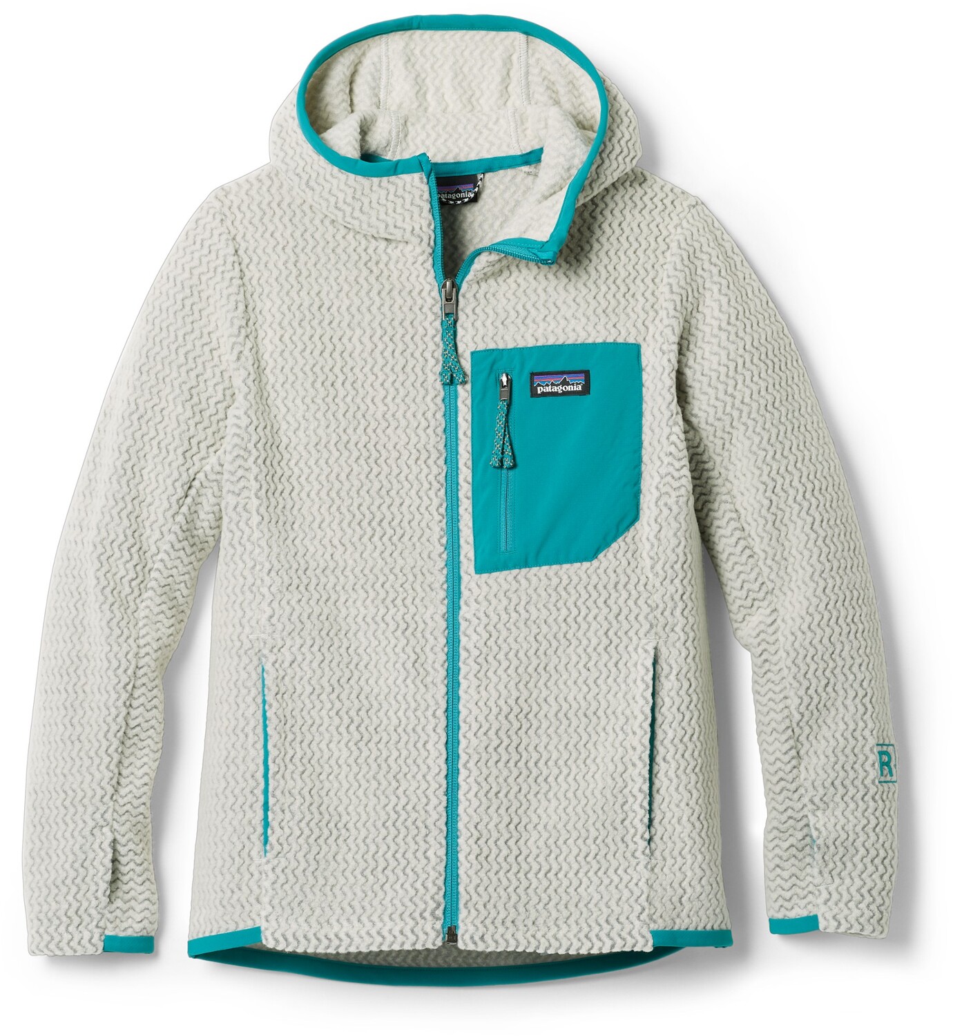 

Флисовая толстовка с молнией во всю длину R1 Air — детская Patagonia, белый