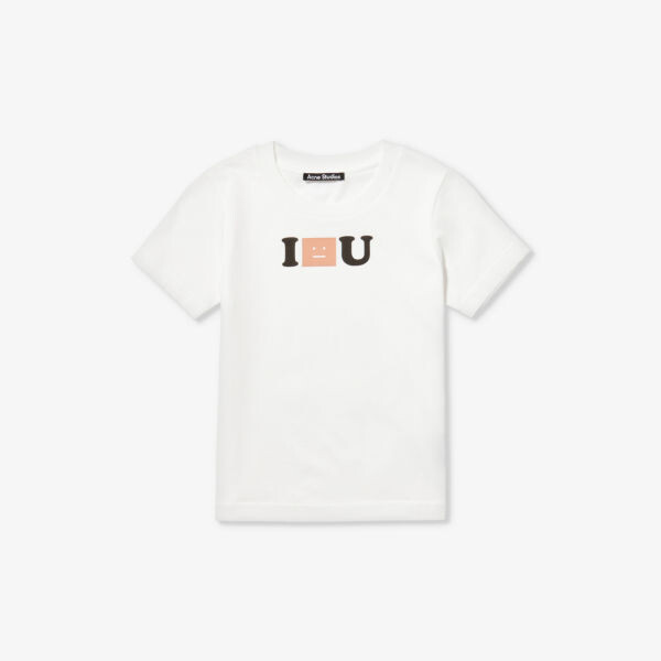

Футболка из хлопкового джерси с логотипом Acne Studios, белый