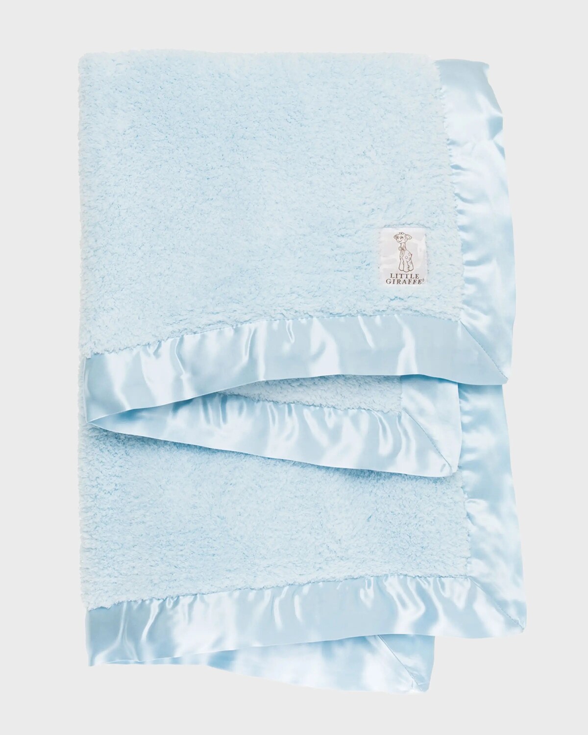 

Детское одеяло из однотонного плюша из синели Little Giraffe, цвет Blue