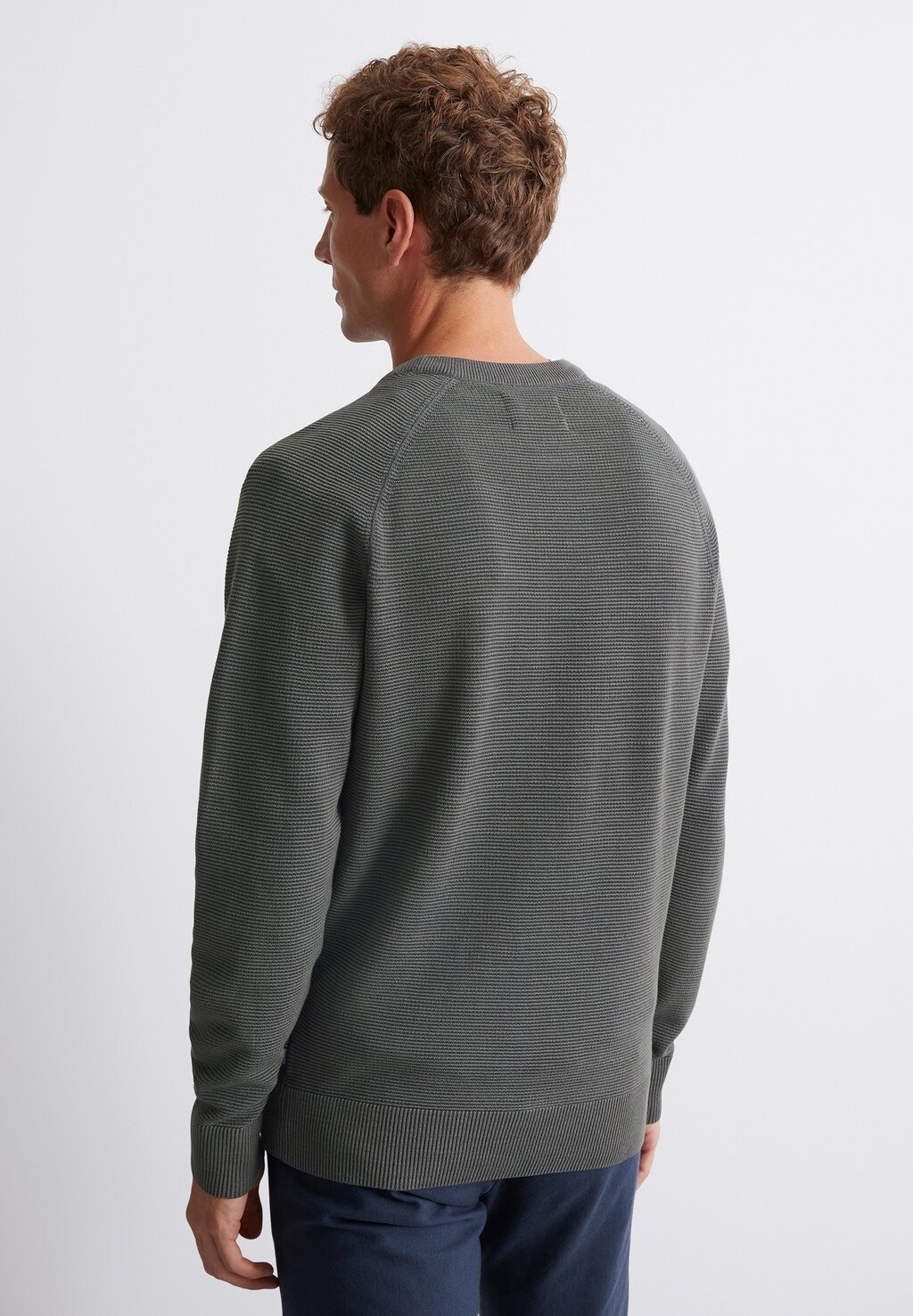 

Джемпер CREWNECK WITH RAGLAN WAVE STRUCTURE Marc O'Polo, темно-серый