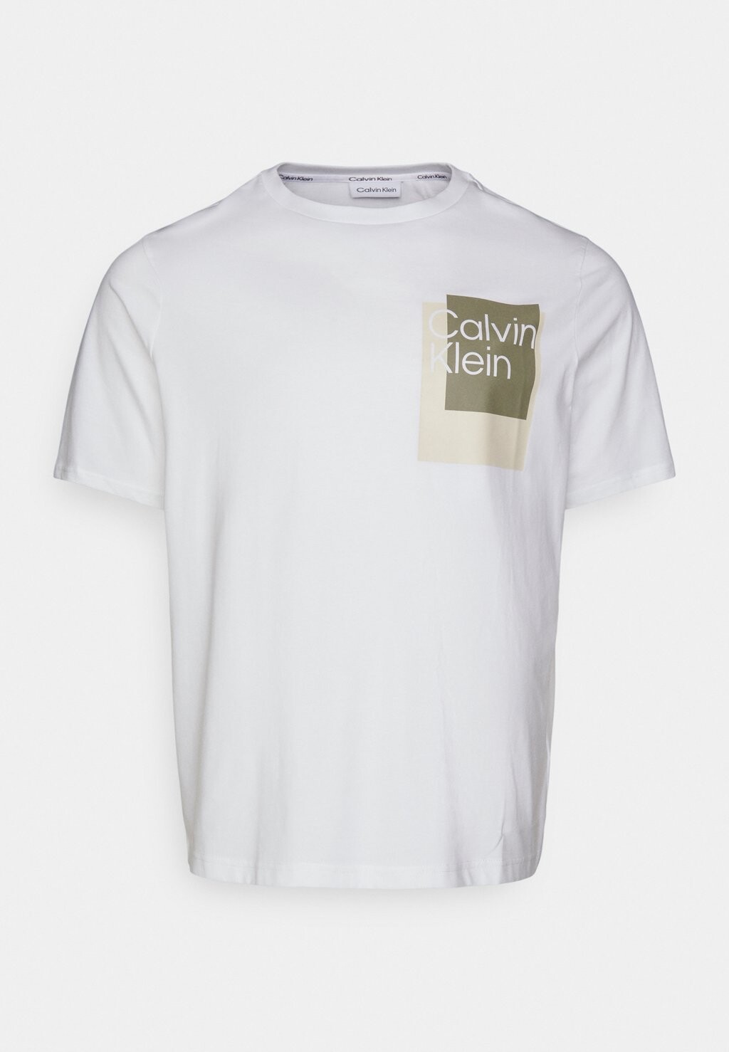 

Футболка с принтом Overlay Box Logo Calvin Klein, цвет bright white