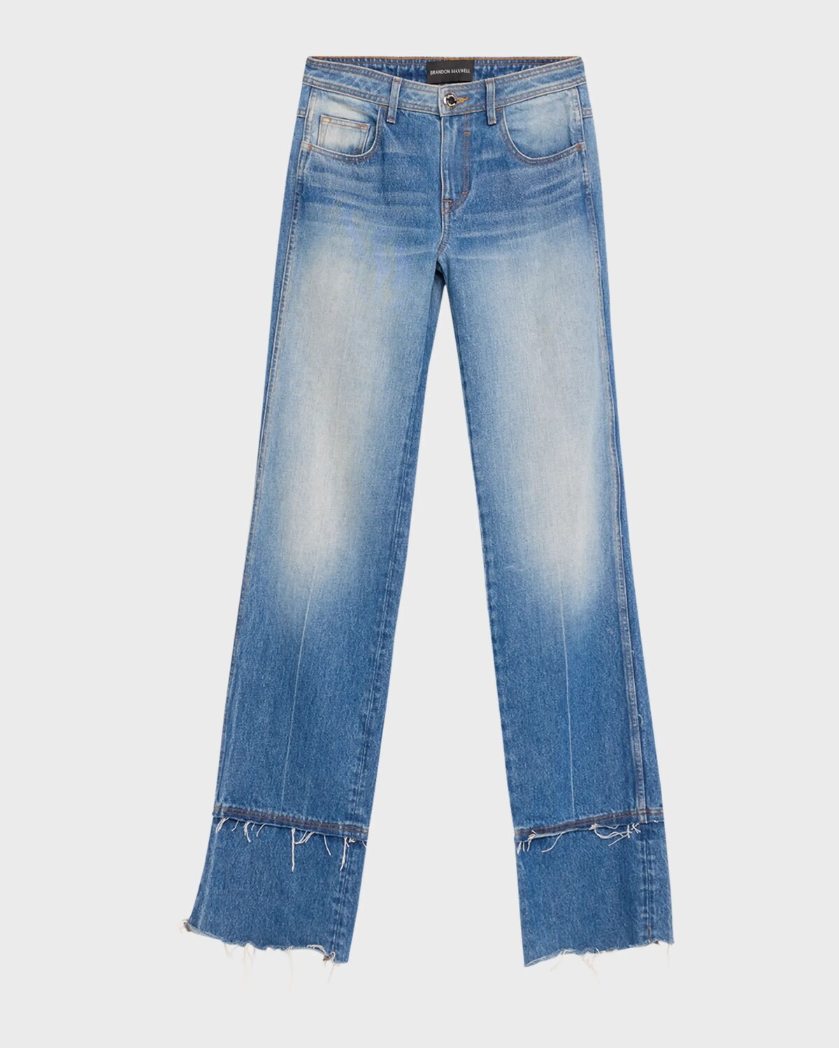 

Джинсы прямого кроя в стиле деконструкции Wiley Brandon Maxwell, цвет American Blue