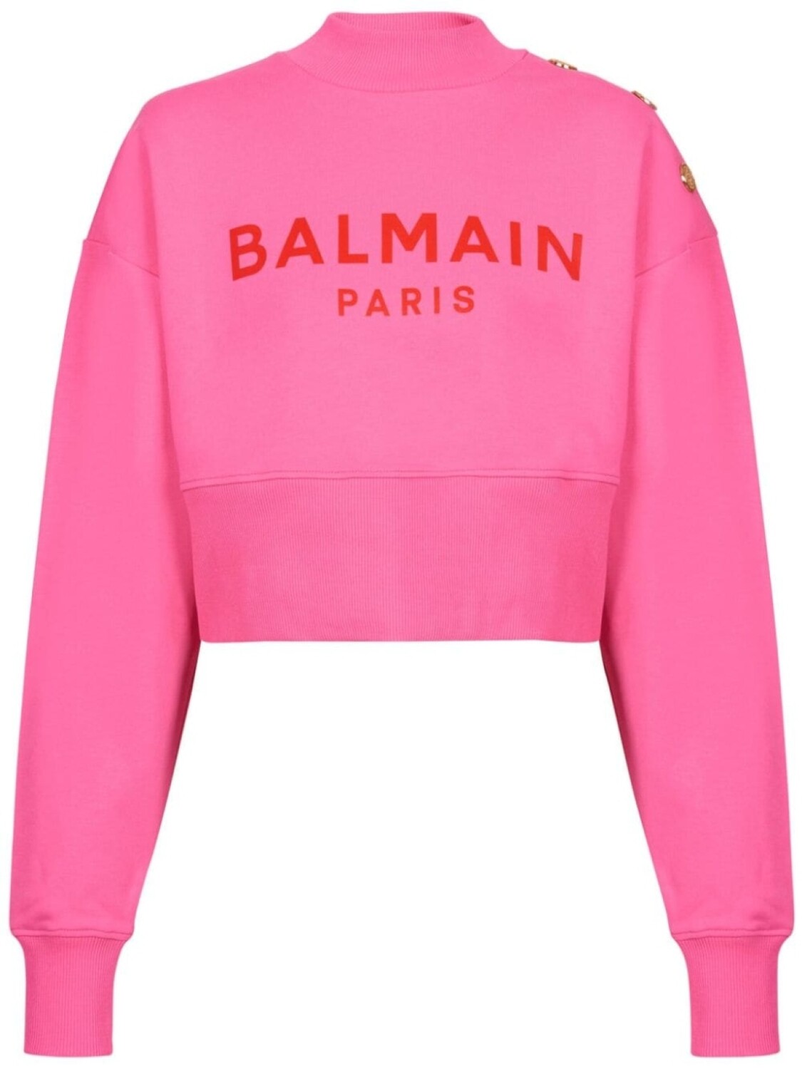 

Balmain укороченная толстовка с логотипом, розовый