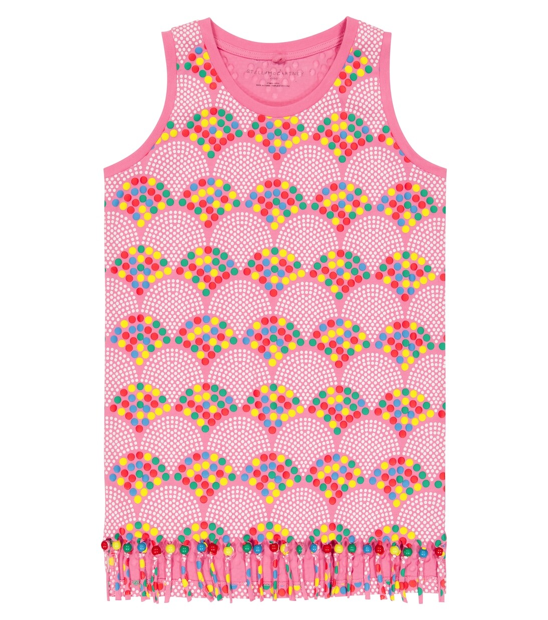 

Платье из хлопка с принтом Stella Mccartney Kids, розовый