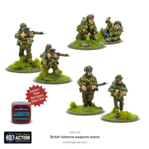 Фигурки British Airborne Weapons Teams Warlord Games