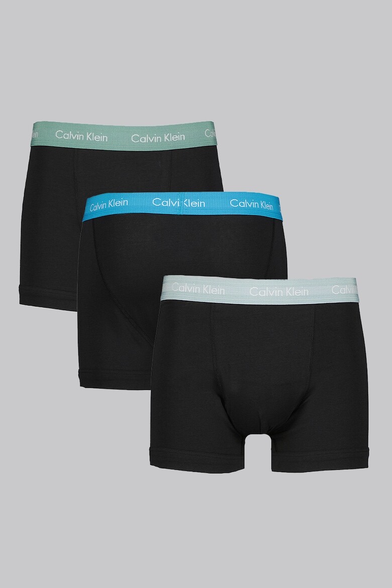 

Боксеры с логотипом на поясе - 3 пары Calvin Klein, зеленый