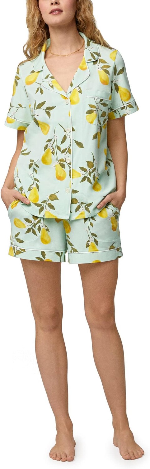 

Короткий комплект с короткими рукавами Bedhead PJs, цвет Pear Tree