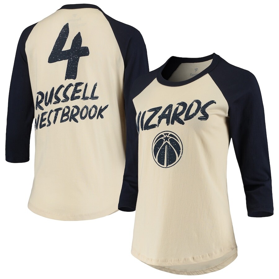 

Футболка с длинным рукавом Fanatics Branded Washington Wizards, кремовый