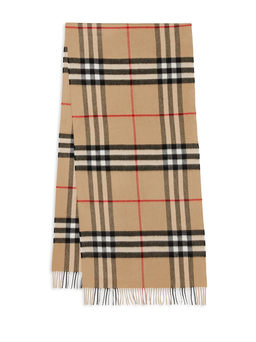 

Шарф из кашемира в клетку Burberry, бежевый